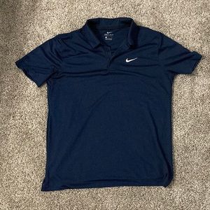 NWOT Nike DriFit Polo Navy
